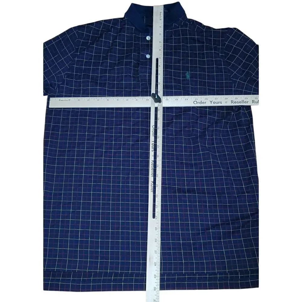 Polo Ralph Lauren Madras Plaid Oxford Large Classic‎ Golf Shirt Luxury business